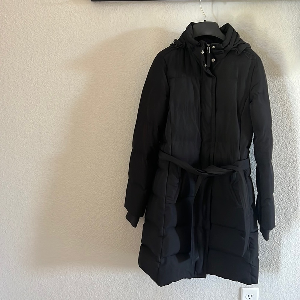 J.Crew long hooded puffer jacket